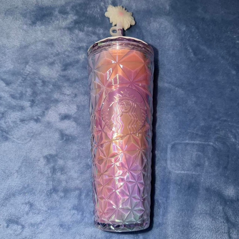 2024 Starbucks x Wicked Glinda Prism tumbler purple tumbler with straw top